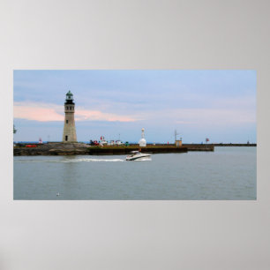 Poster Farol do Lago Erie do búfalo