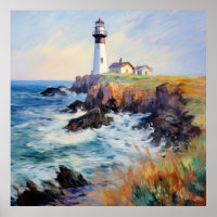 Farol Do Mar - Impressionismo Francês Arte