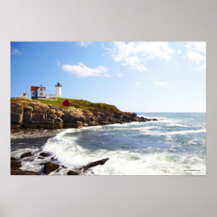 Pôster Farol do "Nubble" de Neddick do cabo em Maine