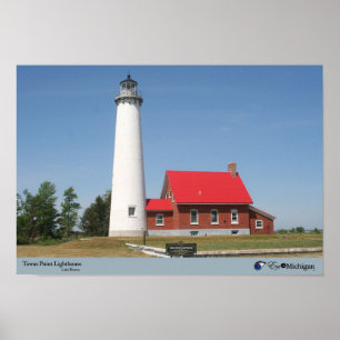 Pôster Farol do ponto de Tawas - Michigan