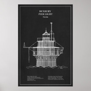 Poster Farol Duxbury Pier Light - Massachusetts – PD