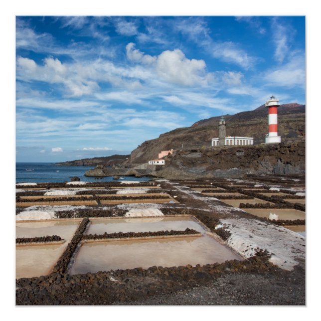 Pôster Farol e salinos em La Palma (Frente)