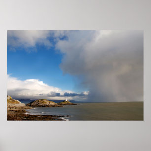 Pôster Farol e tempestade próxima