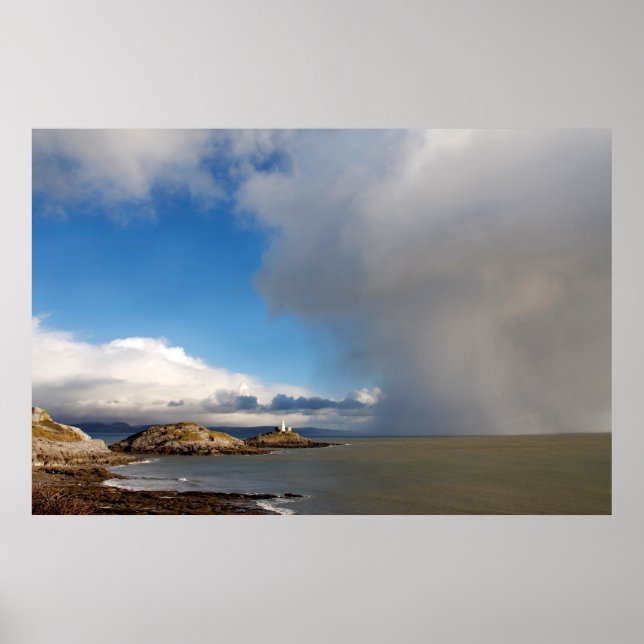 Pôster Farol e tempestade próxima (Frente)