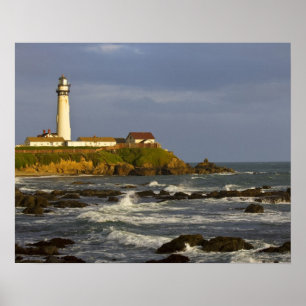 Poster Farol em Pigeon Point State Beach em San 2