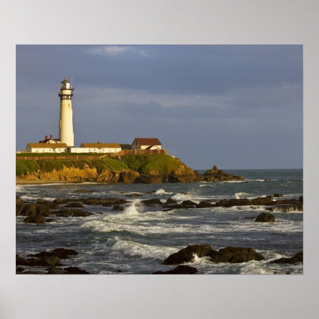 Poster Farol em Pigeon Point State Beach em San 2 (Frente)