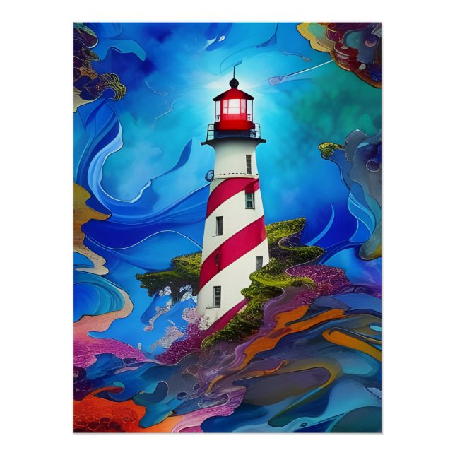 Pôster Farol em uma tempestade (Frente)