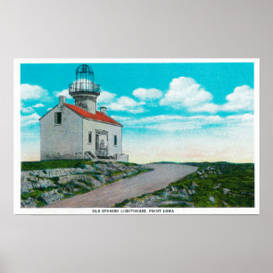Pôster Farol espanhol velho no Point Loma