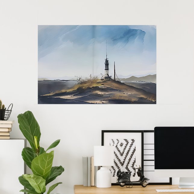 Poster Farol Guiando Você para Casa (Escritório em casa)