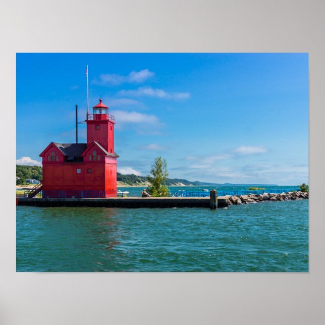 Poster Farol Holland Harbor (Frente)