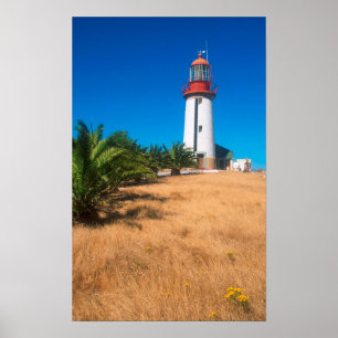 Pôster Farol, Ilha Robben, Cidade do Cabo