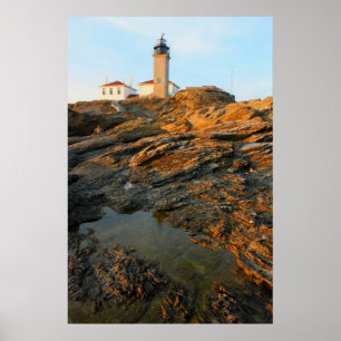 Pôster Farol Jamestown Rhode de Beavertail - ilha