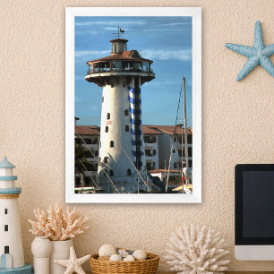 Poster Farol Marina Vallarta 0948 Pintura Arte