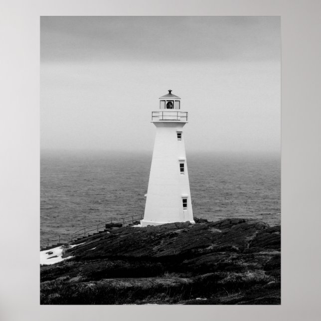 Poster Farol Mínimo Branco Negro (Frente)