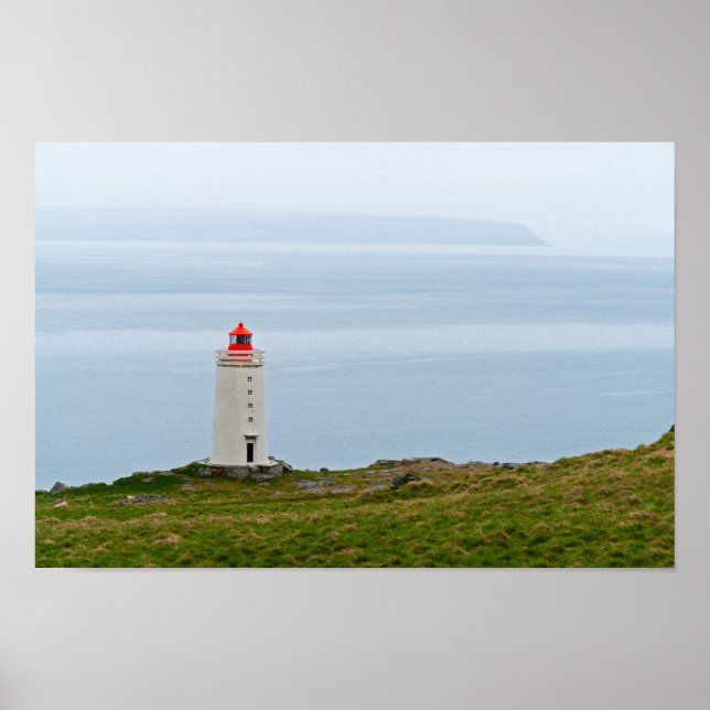 Poster Farol na Península de Vatnsnes - Islândia (Frente)