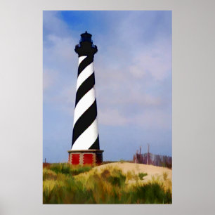 Pôster Farol no cabo Hatteras North Carolina