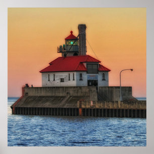 Pôster Farol no Lago Superior, Duluth Minnesota