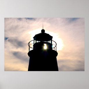 Poster Farol no por do sol