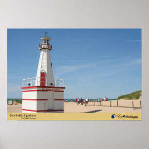 Poster Farol novo do búfalo - Michigan