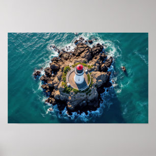 Poster Farol Oceano Mar Natureza Marinha Costa Onda