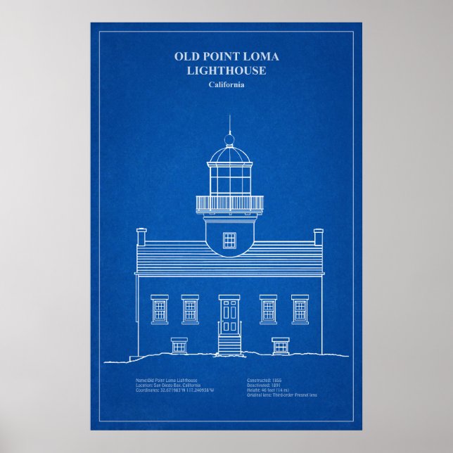 Poster Farol Old Point Loma - Califórnia – AD (Frente)