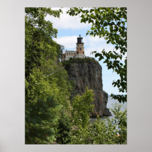 Pôster Farol rachado da rocha