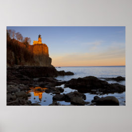 Poster Farol Split Rock ao pôr do sol perto de Two