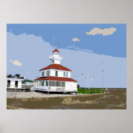 Pôster Farol West End Watercolor