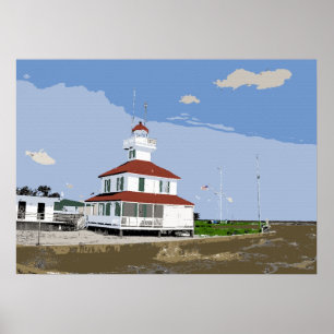 Pôster Farol West End Watercolor