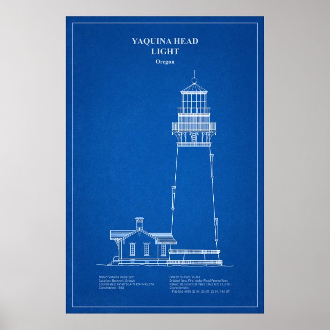 Poster Farol Yaquina Head - Oregon - AD (Frente)