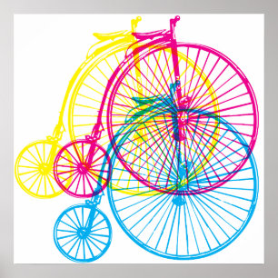 Pôster Farthings CMYK da moeda de um centavo