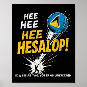 Poster Fãs de críquete engraçados Hesalop bandeira de San