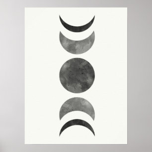 Poster Fases minimalistas da lua
