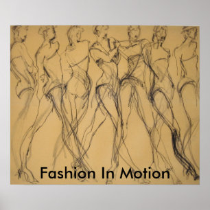 Pôster Fashion In Motion Drawing & Sketches