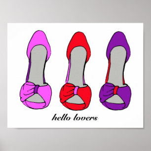 Poster Fashion Stiletto Heels Lover Calçado