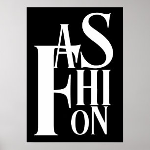 Poster Fashion Typografia