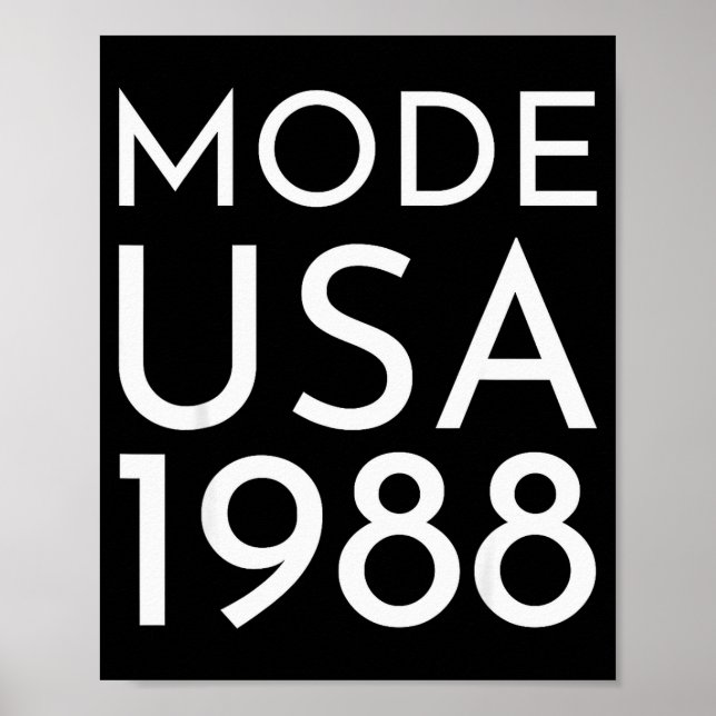 Poster Fashion Usa 1988 M Tour  (Frente)