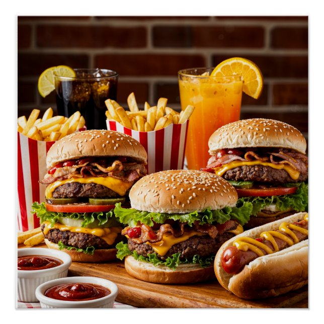 Pôster fast food (Frente)