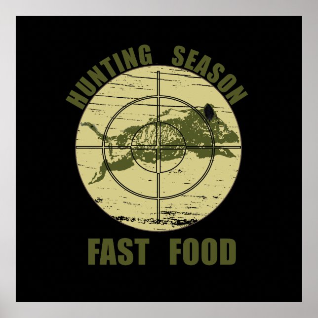 Poster Fast Food Boar funny Hunting hunt hunter fun (Frente)