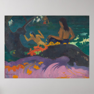 Pôster Fatata te Miti por Gauguin marinho