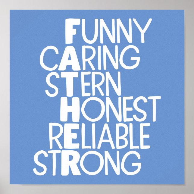 Poster Father Attributes Crossword Art (Frente)