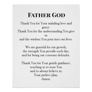 Pôster Father God Everyday Prayer
