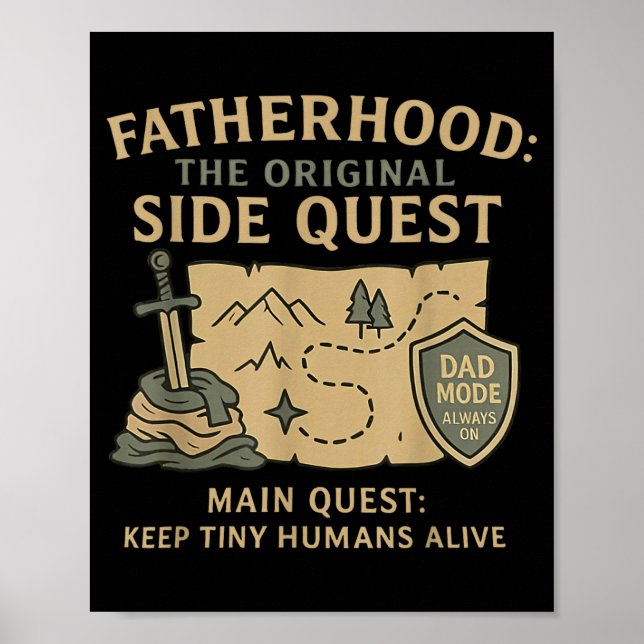 Poster Fatherhood The Original Side Quest Dad Mode  (Frente)