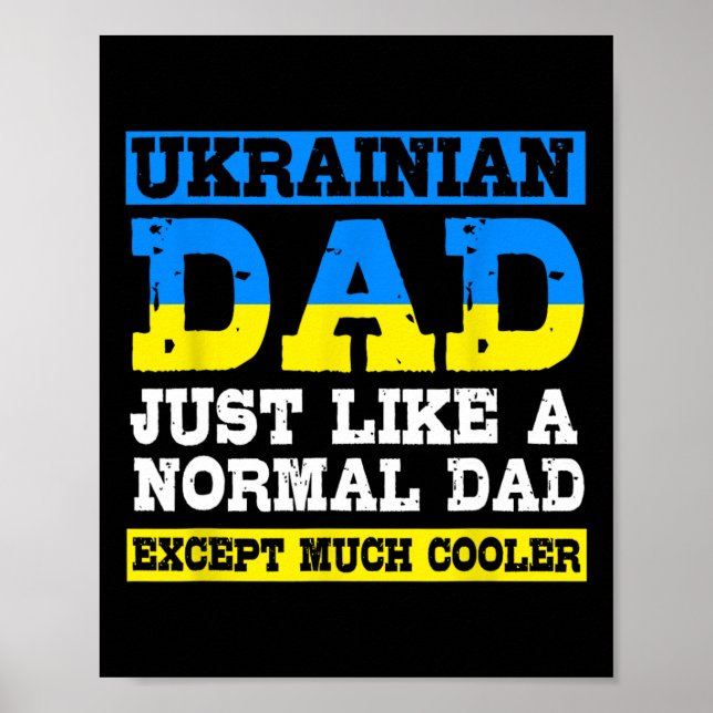 Poster Fathers Day For Men Funny Ukrainian Dad  (Frente)