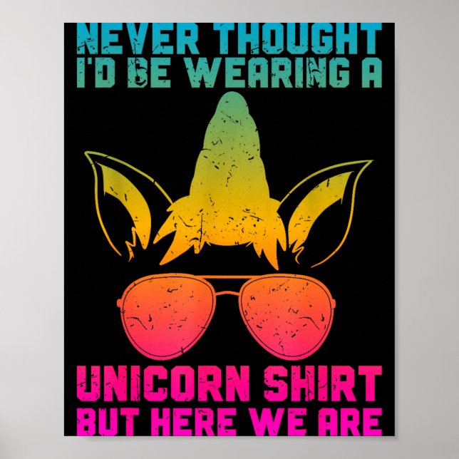 Poster Fathers Day I Wear A Unicorn Shirt Dadacorn Funny  (Frente)