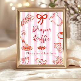 Poster Fatia Bebê Fraldas Sorteio Chás de Bebê