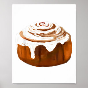 Poster Fatia de Canela Fantasia de Halloween Pão Cosplay 