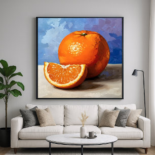 Poster Fatia de Laranja - Arte de Natureza-Morta em Estil