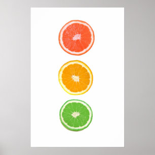 Poster fatia dos citrinos