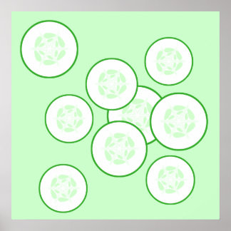 Pôster Fatias de pepino.